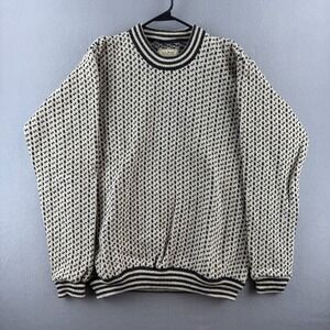 Vintage LL Bean Sweater Mens XLT Birdseye Wool Rayon Crewneck Fisherman Norway